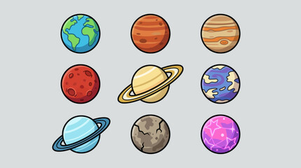 Solar system planets collection © Johnsoon