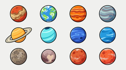 Solar system planets collection © Johnsoon