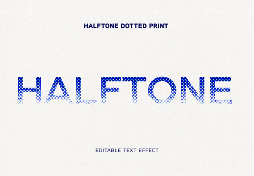 Halftone Dotted Print Text Effect