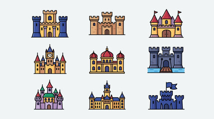 Various castle illustrations © Johnson