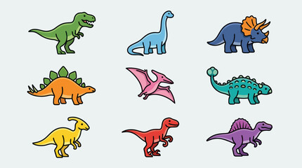 Various dinosaur illustrations © Hylios