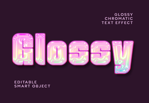 Glossy Chromatic Text Effect