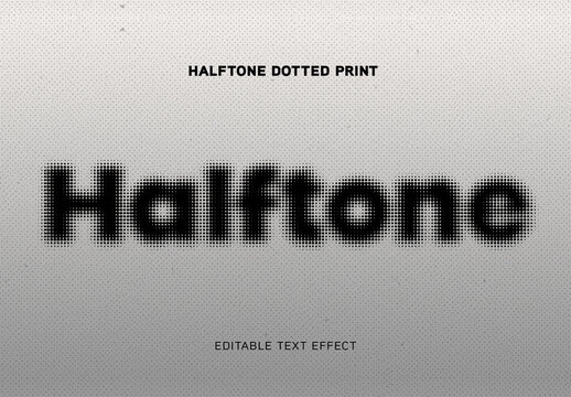 Halftone Dotted Print Text Effect