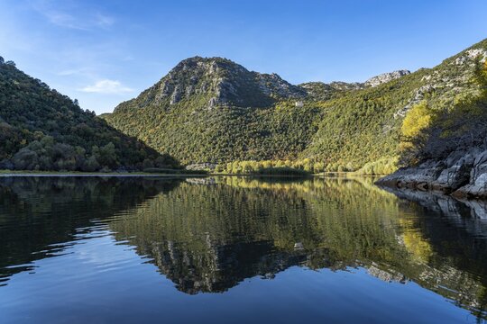 Landscape on the river Crnojevic near Rijeka Crnojevica, Montenegro