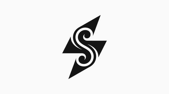 Modern geometric lightning bolt letter S logo mark.