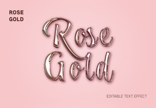 Rose Gold Text Effect