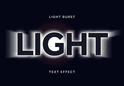 Light Burst Text EFfect