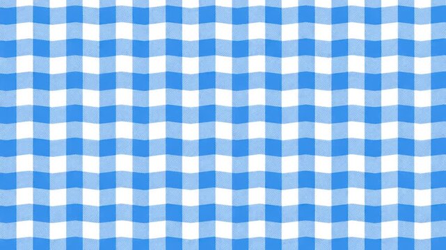 Blue and white gingham fabric texture background