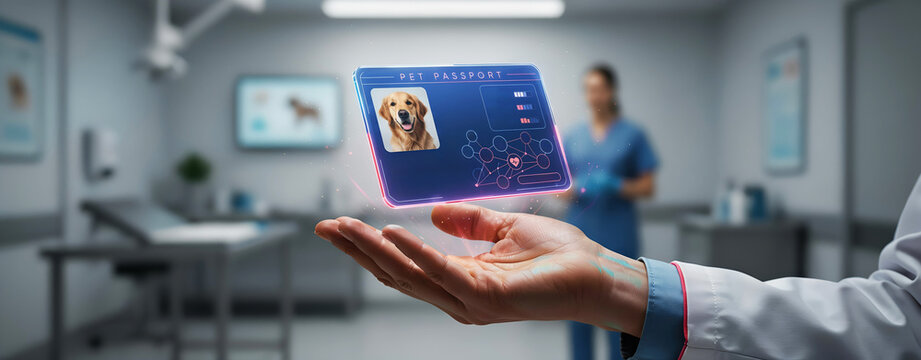 Digital Pet Passport with Holographic Health Records and Vital Signs Monitoring for Modern Veterinary Patient Management and Smart Identification
