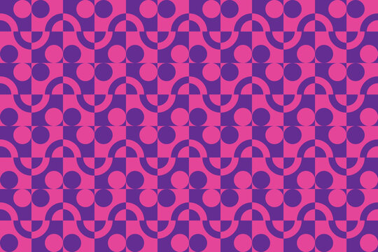 Circle Shapes Purple Geometric Pattern Background