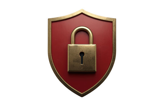 Shield and padlock symbolizing cybersecurity, data protection, digital security, privacy, and online safety
