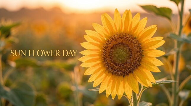 Vibrant yellow sunflower blooming with large petals in bright daylight