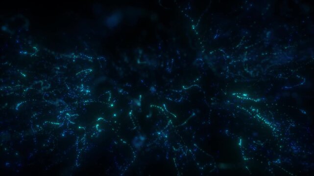 4K Blue Glitter Particle Explosion Abstract Light Burst Background Animation Video. Purple particles isolated on black. Trend effect for motion design, overlays, intros, or festive visuals.