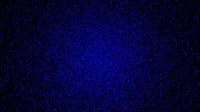 Dark blue digital noise texture, abstract grainy background, glitch static effect overlay for motion