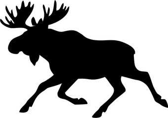 Fototapeta premium Running Moose Silhouette.eps