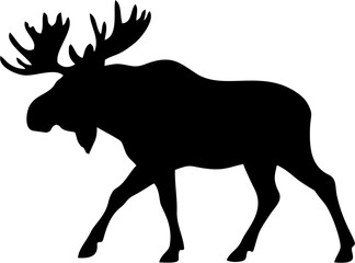 Fototapeta premium Walking Moose Silhouette.eps