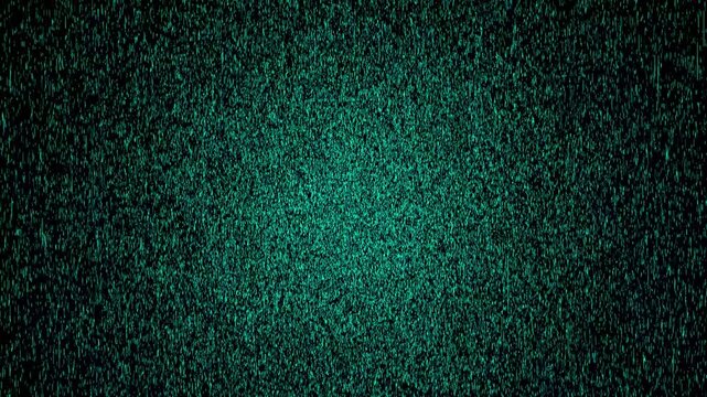 Dark teal digital noise background, abstract glitch texture, grainy static overlay for motion and