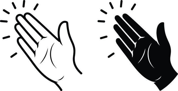 Clapping hands audience applause icon. clapping icon