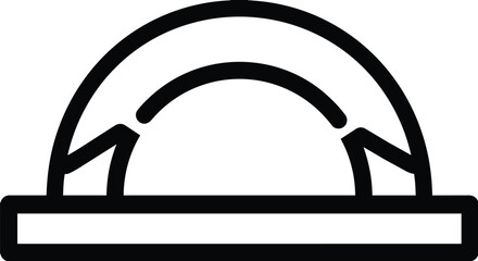 Hard hat icon for construction safety and industrial protection © Abu Yusay