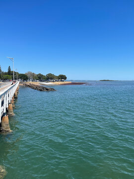 Wellington Point jetty and coastline, Queensland, Australia