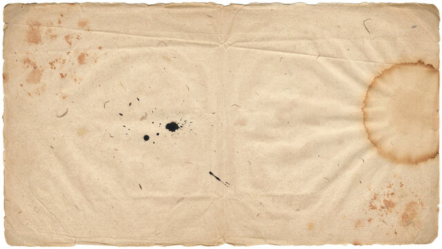 Old vintage letter with visible postmark and stains on aged paper, postmark