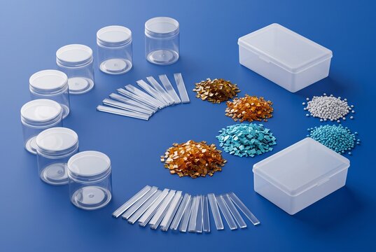 Recycling Plastic Flakes Into Pellets With Storage Container