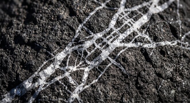 Dark Mineral Vein Macro Surface For Premium Technology Backgrounds