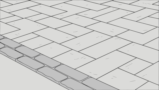 Seamless Gray Concrete Paving Stone Texture with Random Ashlar Pattern for Outdoor Architectural Pavement Background