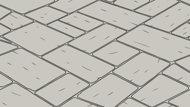 Seamless Gray Concrete Paving Stone Texture with Random Ashlar Pattern for Outdoor Architectural Pavement Background