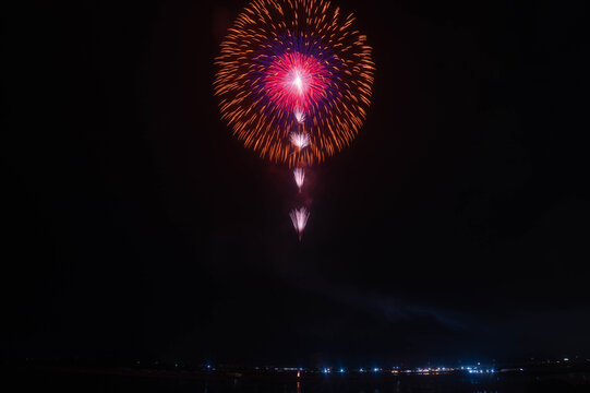 やつしろ花火大会「競技・10号玉」