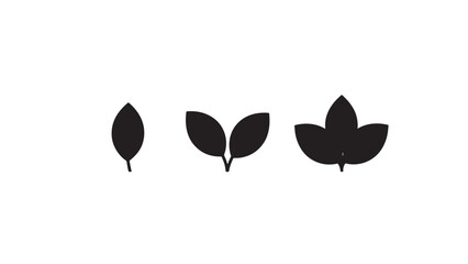 Naklejka premium Plant growth icons with leaf progression