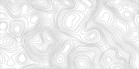 Abstract topographic map background with grey contour lines on white background for geography cartography and design. Grey topographic contour lines on a crisp white backdrop. © Creative Arts