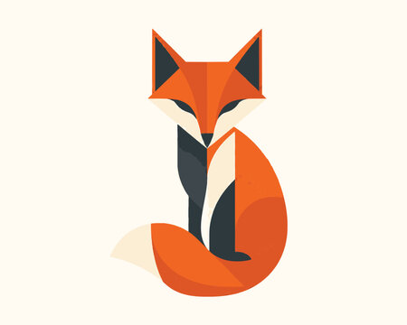 Vector art of a fox