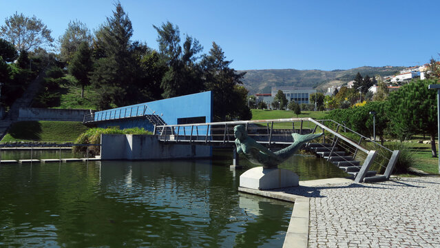 Jardim do Lago, Covilh&atilde;, Portugal. it is the largest green space in the city and its reference point is the large water mirror.