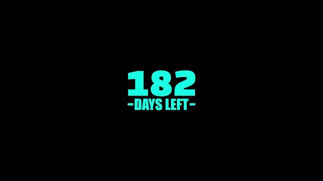 Bold cyan 365 days left countdown appears on black.