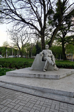 Goleni&oacute;w, Poland. J&oacute;zef Piłsudski Monument in J&oacute;zef Piłsudski Square