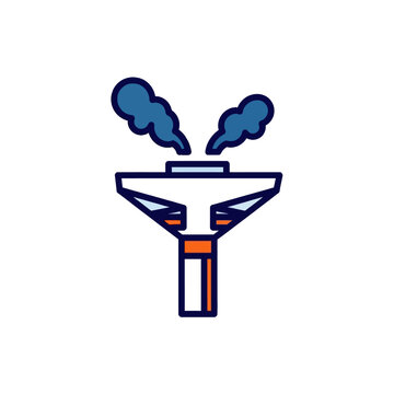 Cruise ship exhaust funnel and chimney cruiseship vector
