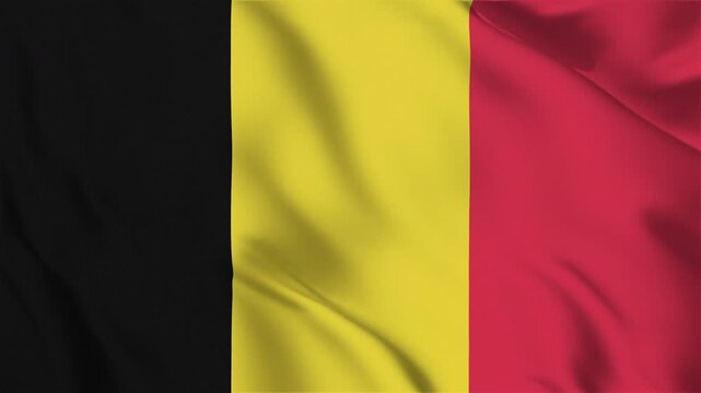 Belgium flag national symbol patriotism europe waving fabric identity suitable for illustrating national pride, international relations, travel, or cultural content.