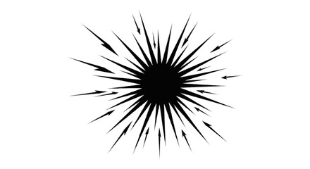 Obraz premium Vector illustration of comic book style sunburst explosion effect on a transparent background