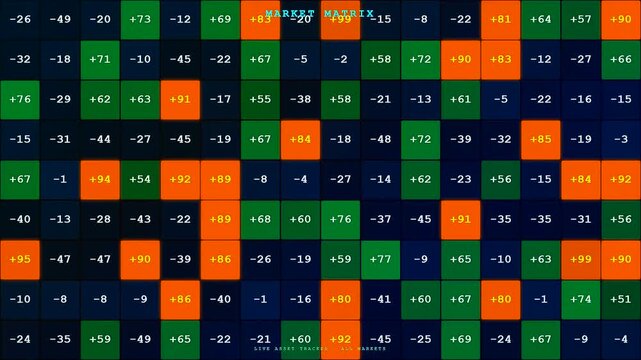 Modern interfaces of financial wellness apps present real time market data across a glowing digital matrix showcasing fluctuating stock prices and investment performance metrics for users.