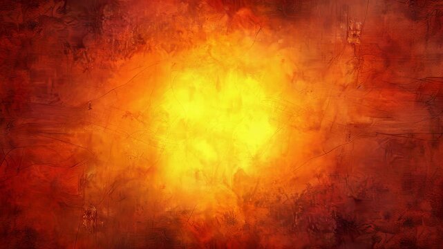 Abstract Fiery Explosion: A vibrant abstract artwork depicts a powerful explosion of bright yellow and orange hues against a dark, textured background.