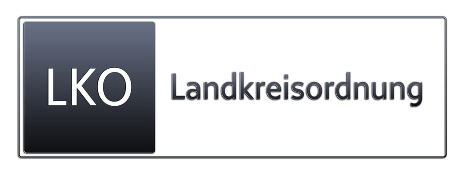 LKO - Landkreisordnung - Jura Rechts Abk&uuml;rzung