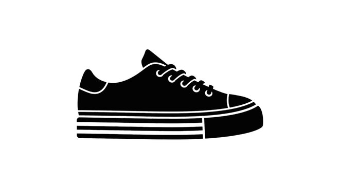 Vector illustration of sneaker shoe icon on a transparent background
