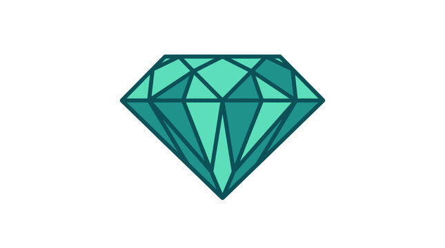 Large Teal Colored Diamond Gemstone.