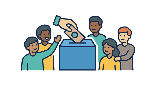 People voting, election, democracy, ballot box, diversity