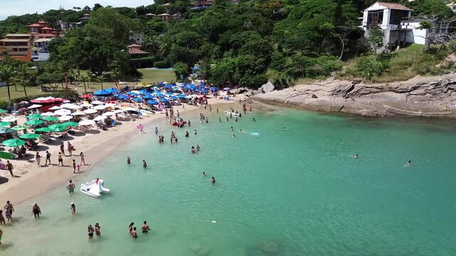 4K Drone Footage &ndash; Cinematic Reveal of Ferradurinha Beach, B&uacute;zios, Rio de Janeiro, Brazil