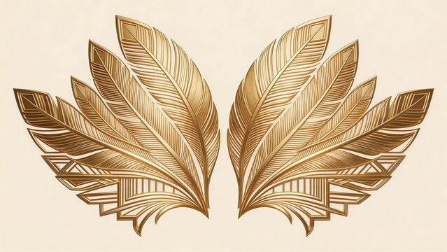 Golden feather wing design