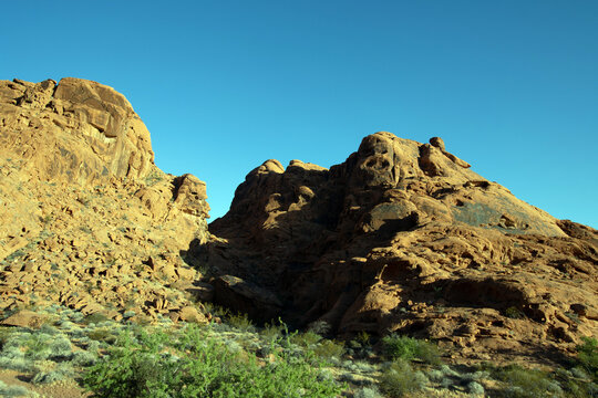 Iconic red Aztec sandstone formations abound at Valley of Fire State Park in Nevada