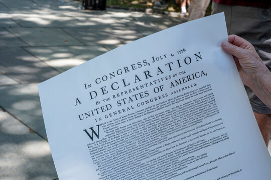 Replica of the United States Declaration of Independence