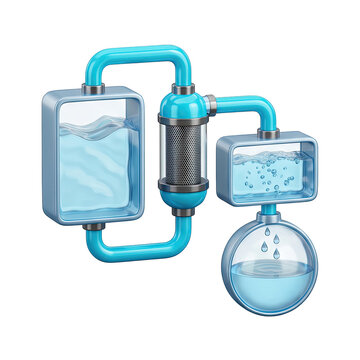 Water filtration system illustration